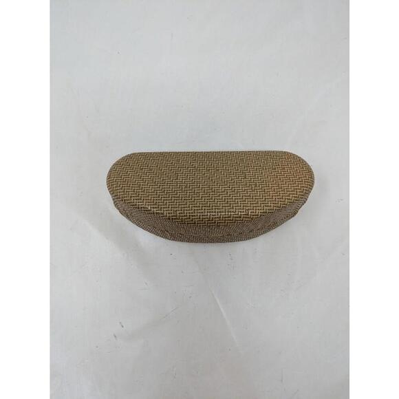 Maui Jim Sunglasses Clam Shell Hard Case Basket Weave Bamboo  Tan - Picture 2 of 4